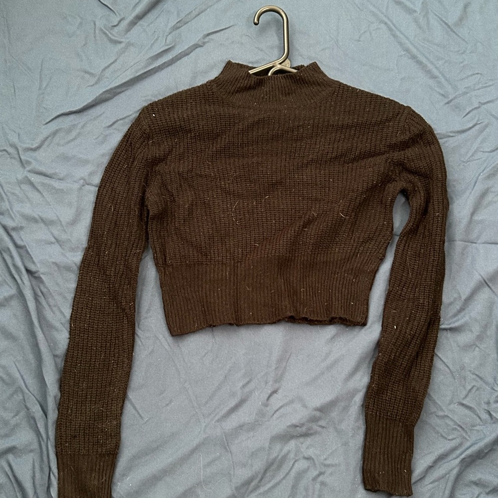 Revamped Chocolate Ribbed Knit Top